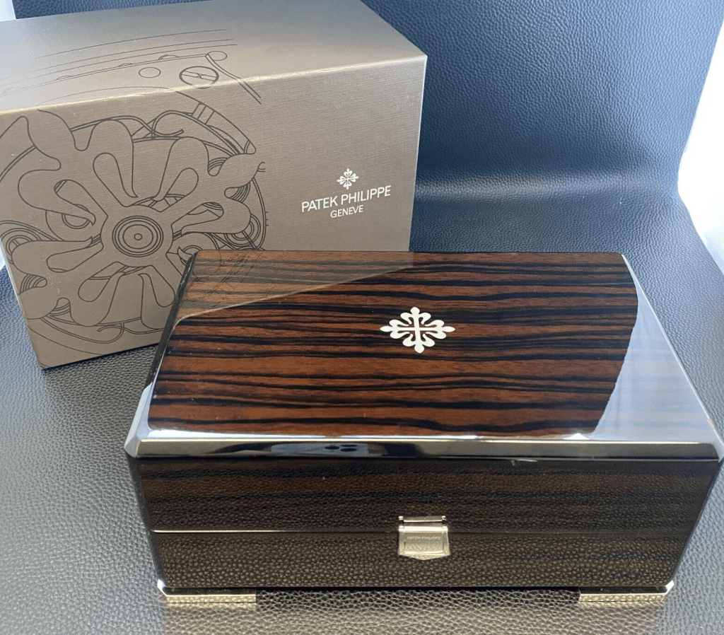 Replica AAA Patek Philippe Wooden Watch box with Logo and Papers - IP Empire Replica Watches