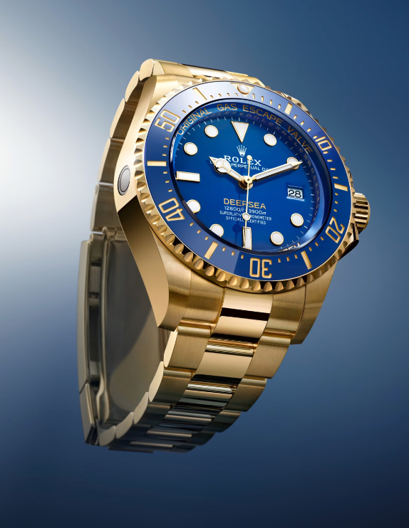 2024 Replica Rolex Deepsea Gold with Blue Dial - IP Empire Replica Watches
