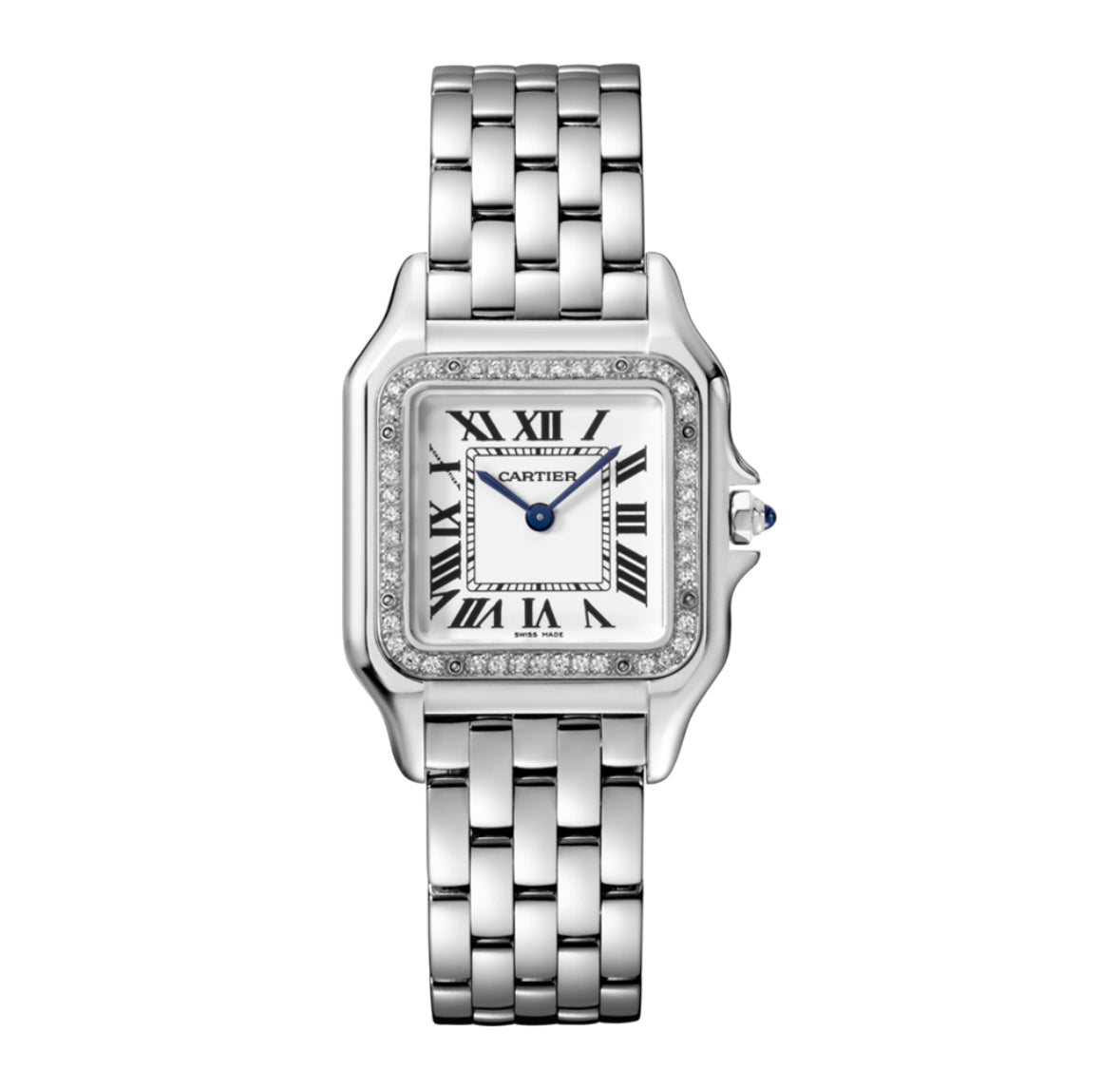 Replica clone Cartier Panthere Stainless Steel & Diamonds Medium Model Ladies Watch, W4PN0008 - IP Empire Replica Watches
