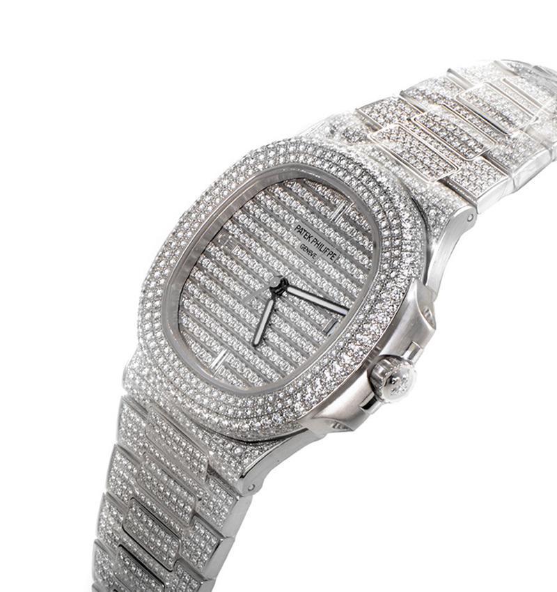 Replica Patek PHILIPPE NAUTILUS 5719/1G DIAMOND WATCH - Replica Swiss Clones Watches