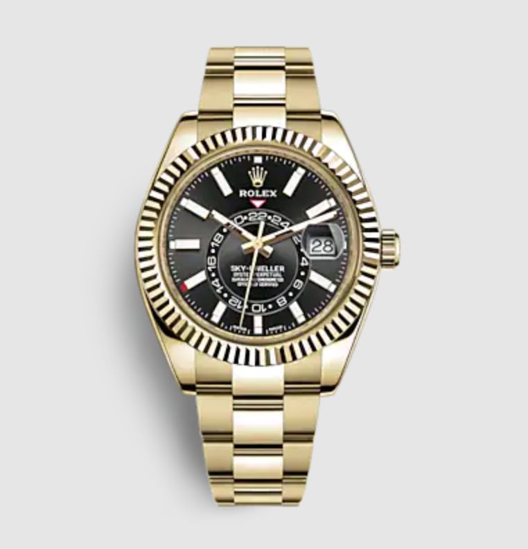 Gold Sky Dweller, 2023 Year Black and White Dial - IP Empire Replica Watches