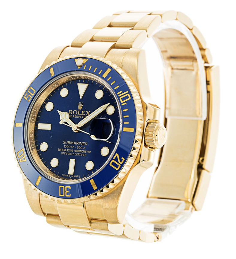 Replica Rolex Submariner - Gold/Blue - Replica Swiss Clones Watches