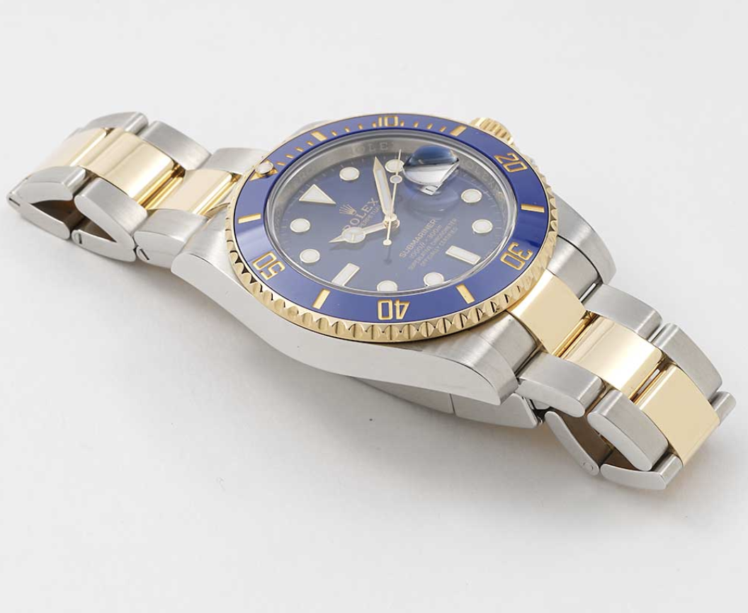 Replica Rolex Submariner - SIlver/Gold with Blue Dial - Replica Swiss Clones Watches