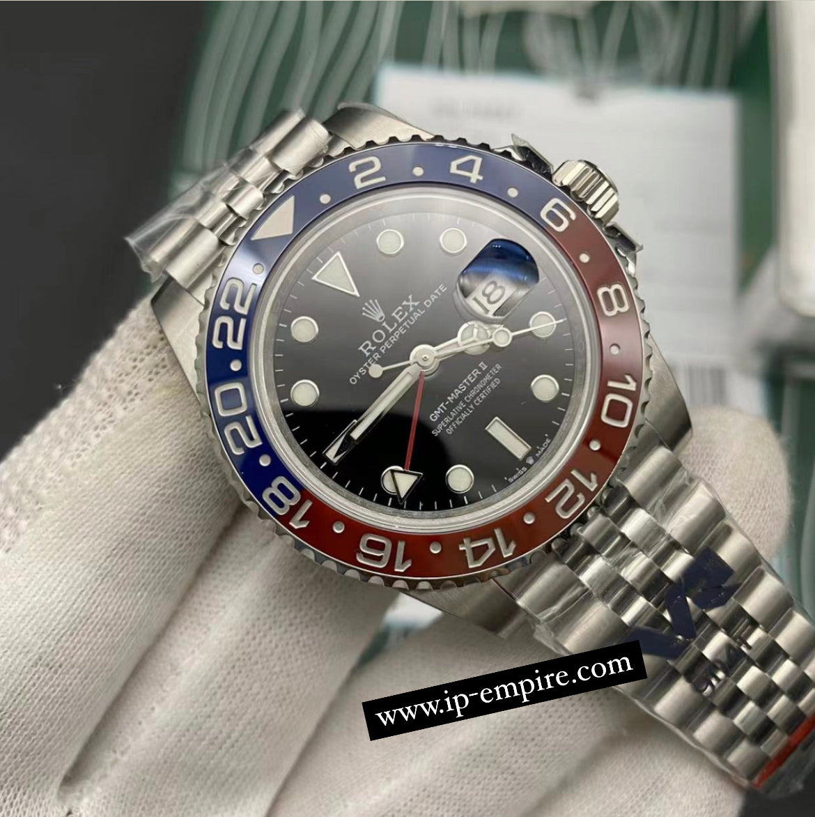 Replica Rolex GMT Master - Silver/Red/Blue (PEPSI) - IP Empire Replica Watches